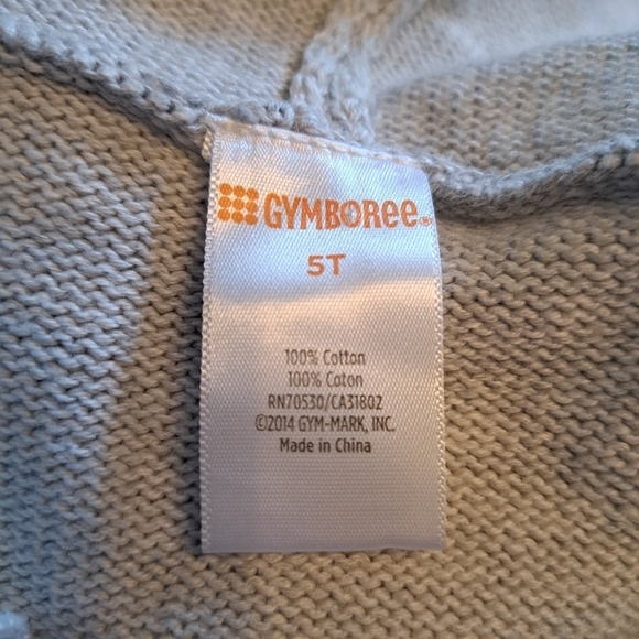 Gymboree girls size 5T gray zip up hooded sweater NWOT Outlet - Picture 2 of 2